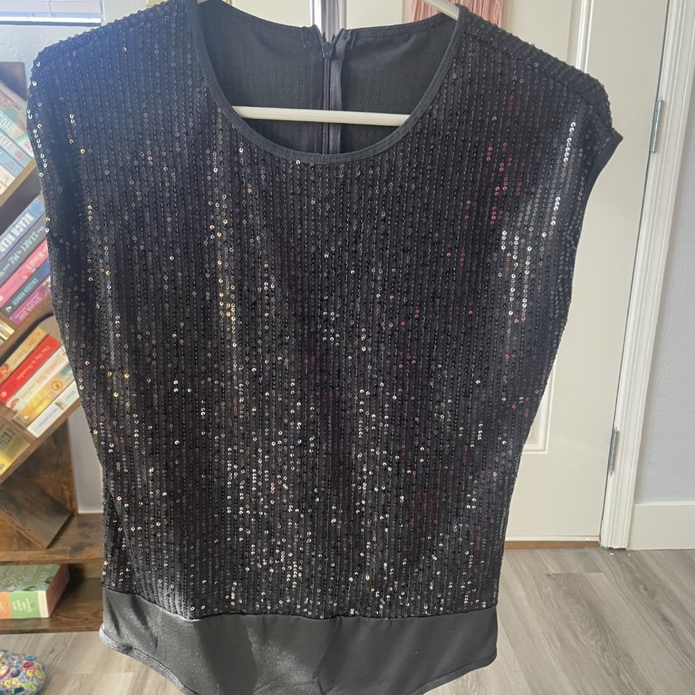 Black Sequin Bodysuit